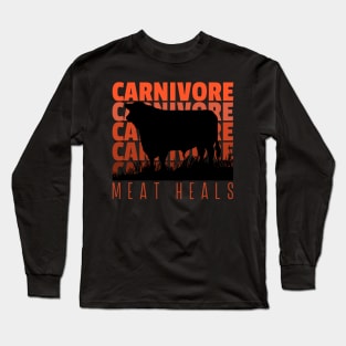 Carnivore Meat Heals Beef Cattle Long Sleeve T-Shirt